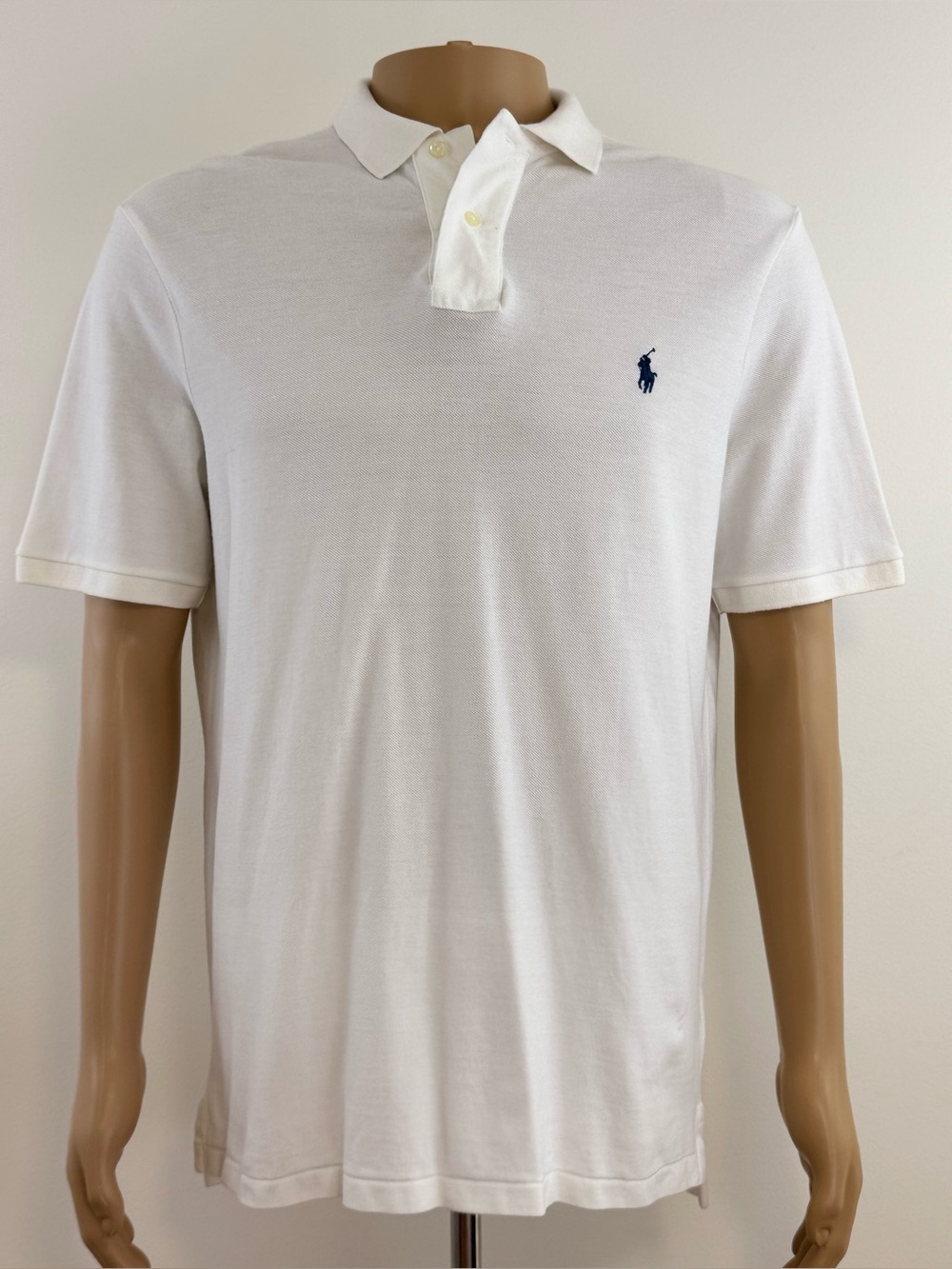 Ralph Lauren Polo White Classic Fit, Men’s Short Sleeve Shirt, Size Medium